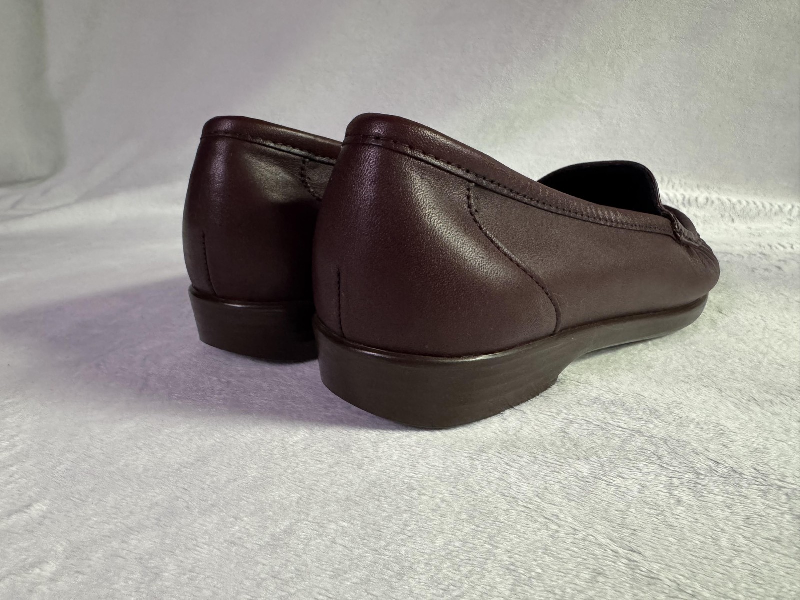 SAS Shoes Womens Size 8.5 Brown Leather Tripad Comfort Loafers Wide Made USA