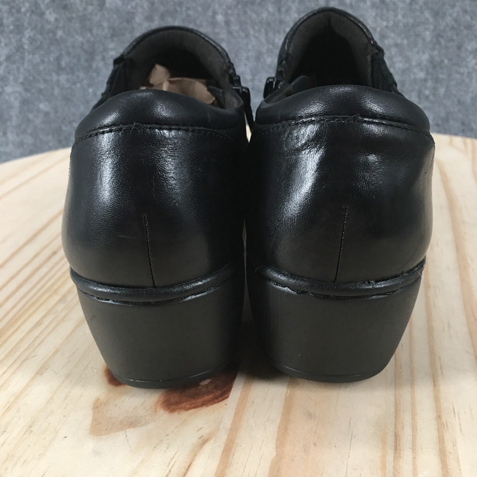 Clarks Collection Channing Essa Loafer Shoes Womens 10 W Leather Black 26108789