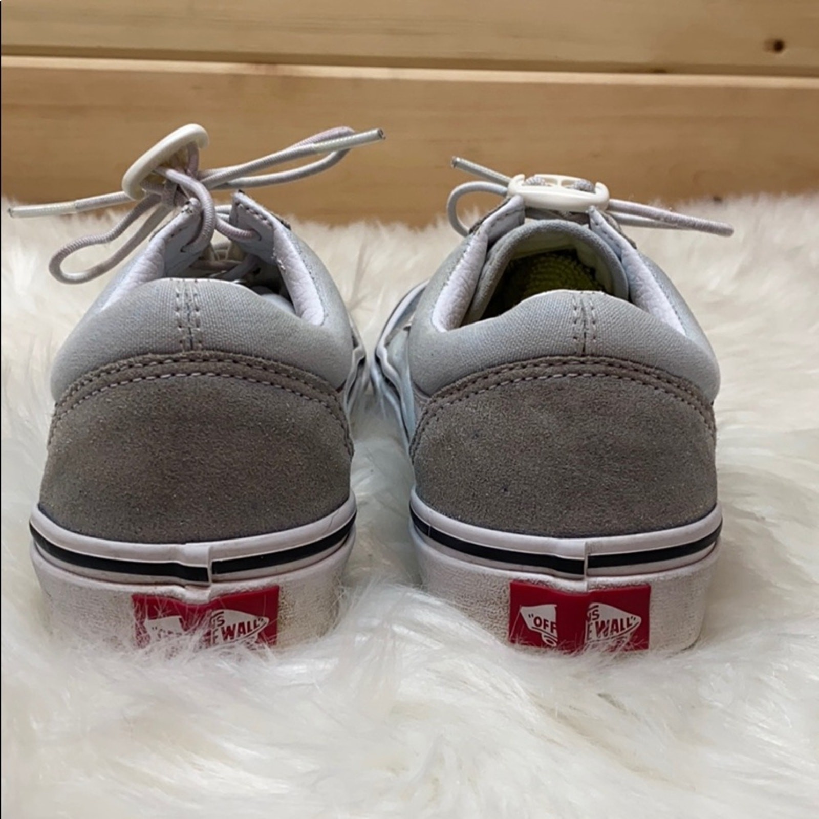 Vans Light Blue Suede Canvas Skate Shoes M5 W6.5
