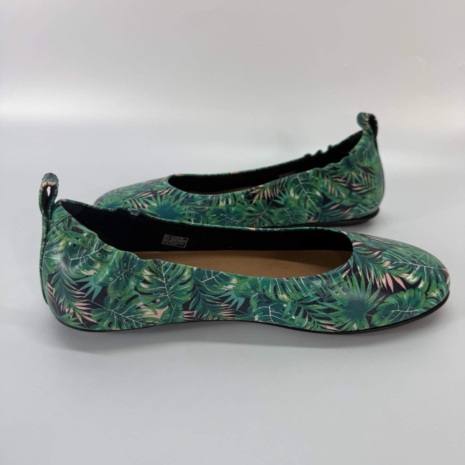 FITFLOP Allegro Jungle Print Ballerina Flat Shoes Comfort Leather