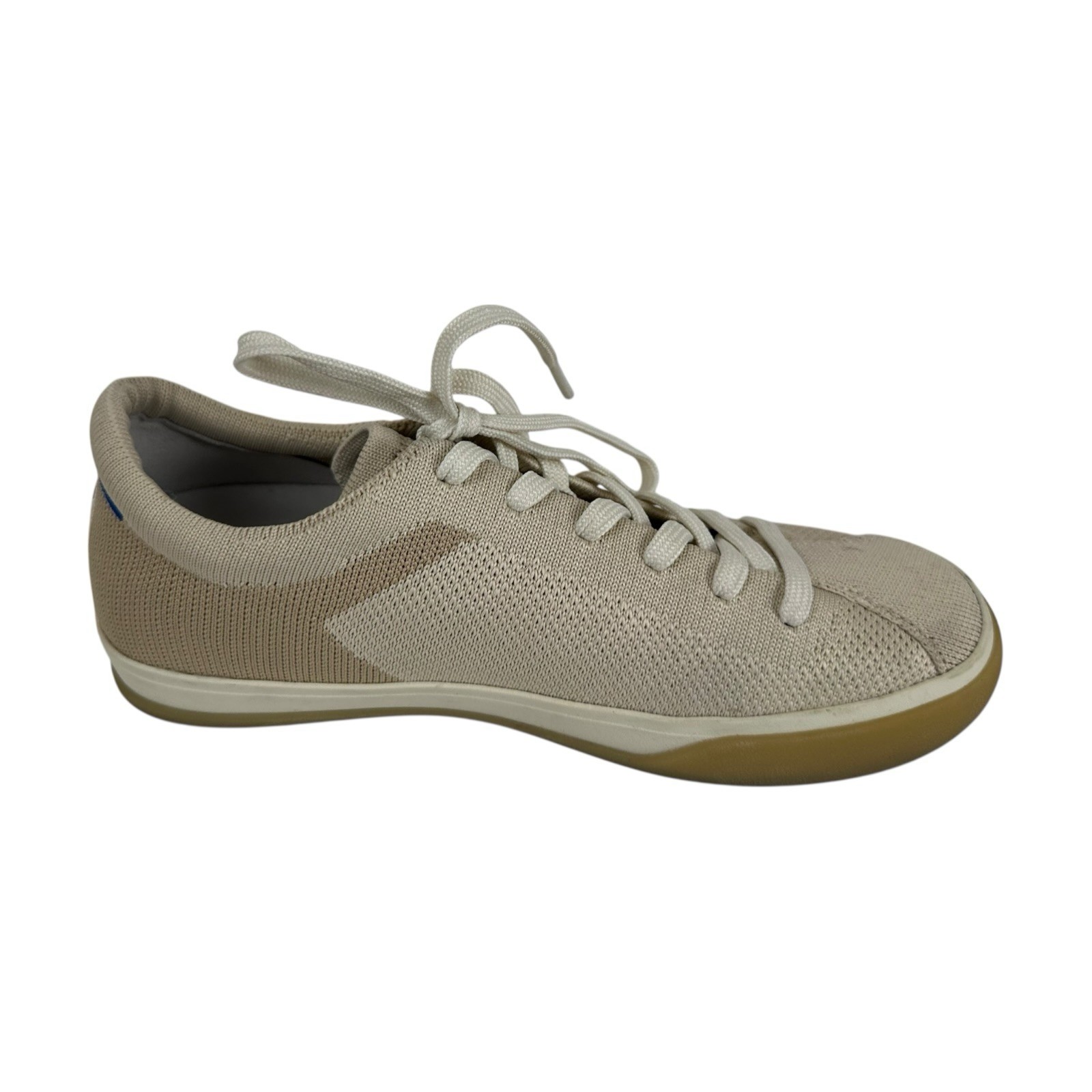 Rothy’s Knit Lace Up Sneaker Women Size 7 Cream Washable Sustainable Comfort