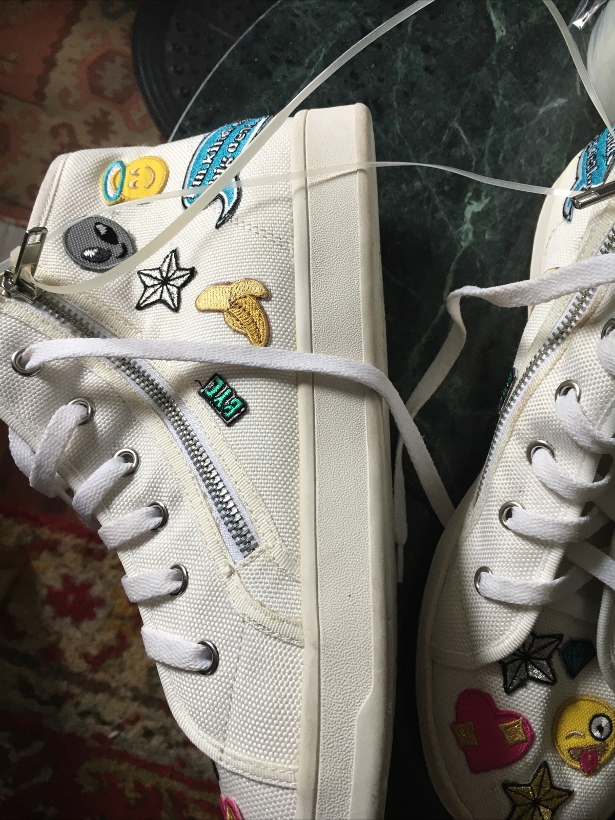 Cobrah Hi Top Emoji Sneakers Size 10