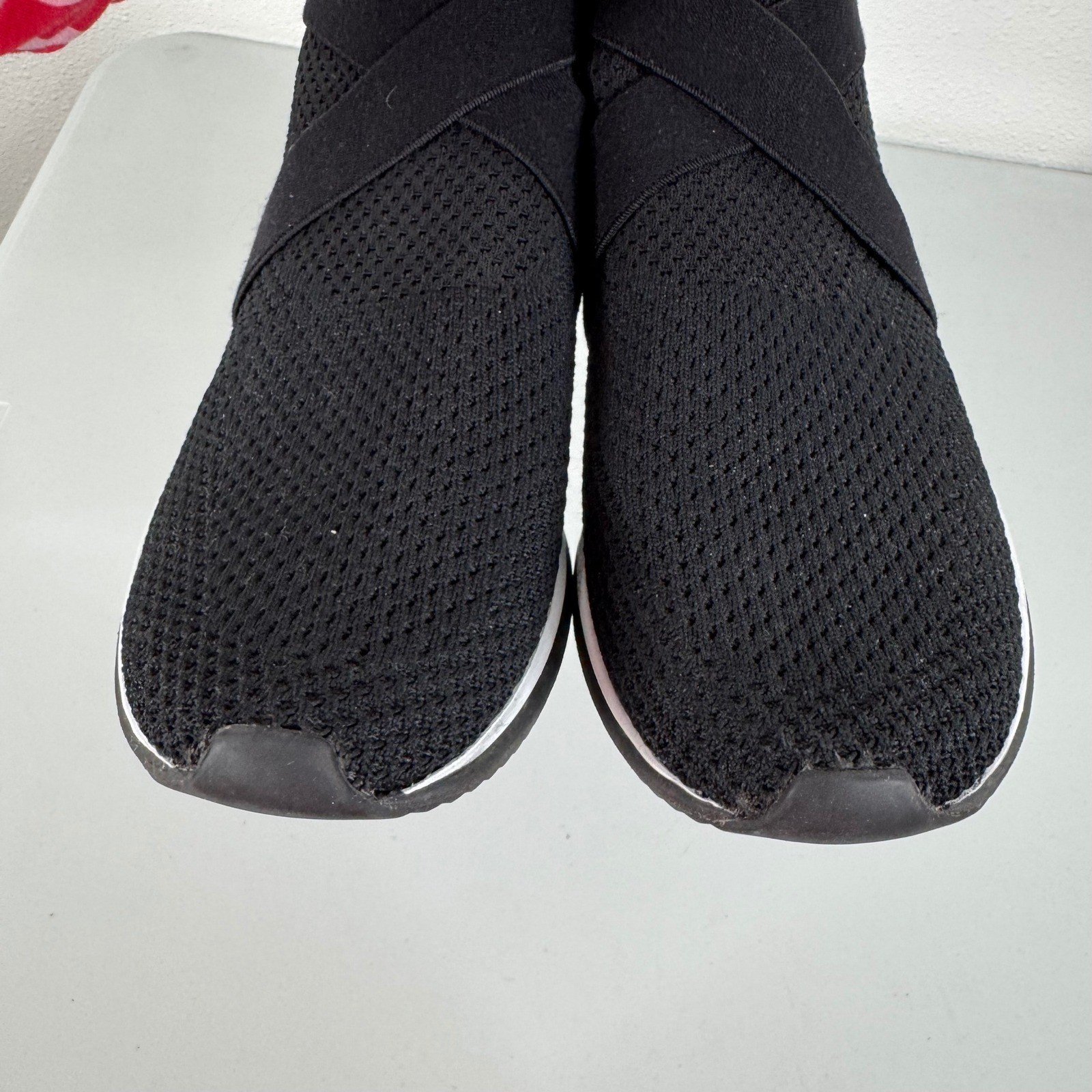 Eileen Fisher Zing Sustainable Stretch Knit Sneakers in Black Size 8