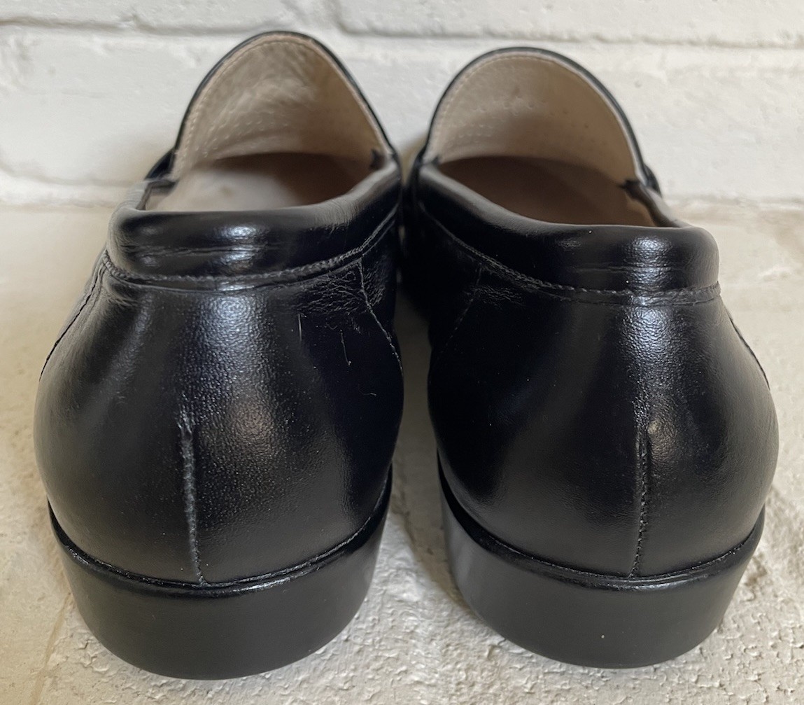 SAS Handsewn Black Leather Loafer Shoes Classic Comfort Slip On Mens Size 11