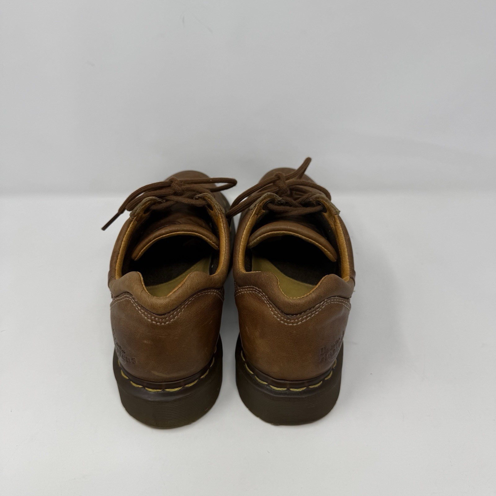 Y2K Dr Martens Chunky Oxford Shoes Brown Leather 12037 Womens Size US 7 UK 5