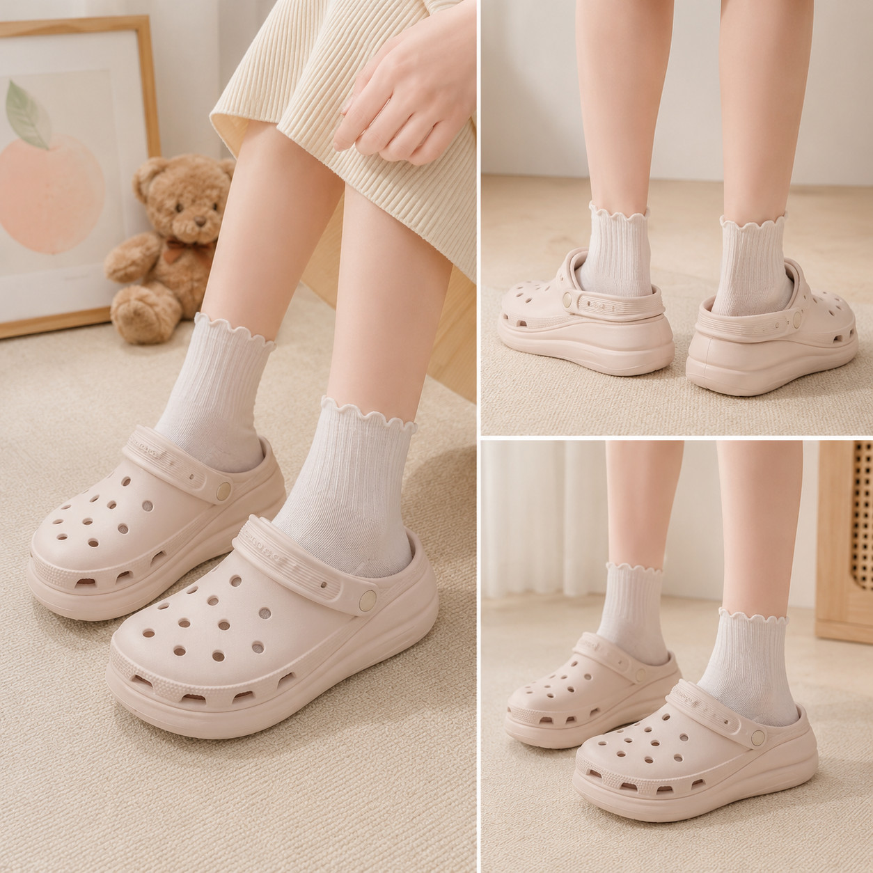 Crocs Crush Platform Clogs Lightweight Water-Friendly Elevated Casual