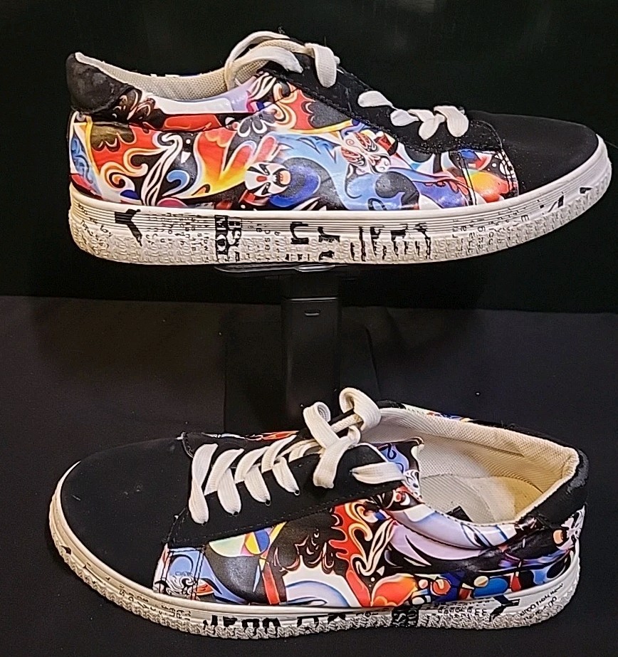 SHE & IN Graffiti Clown Print SHOE SIZE 41 US 10 See Photos Size Chart Sneaker
