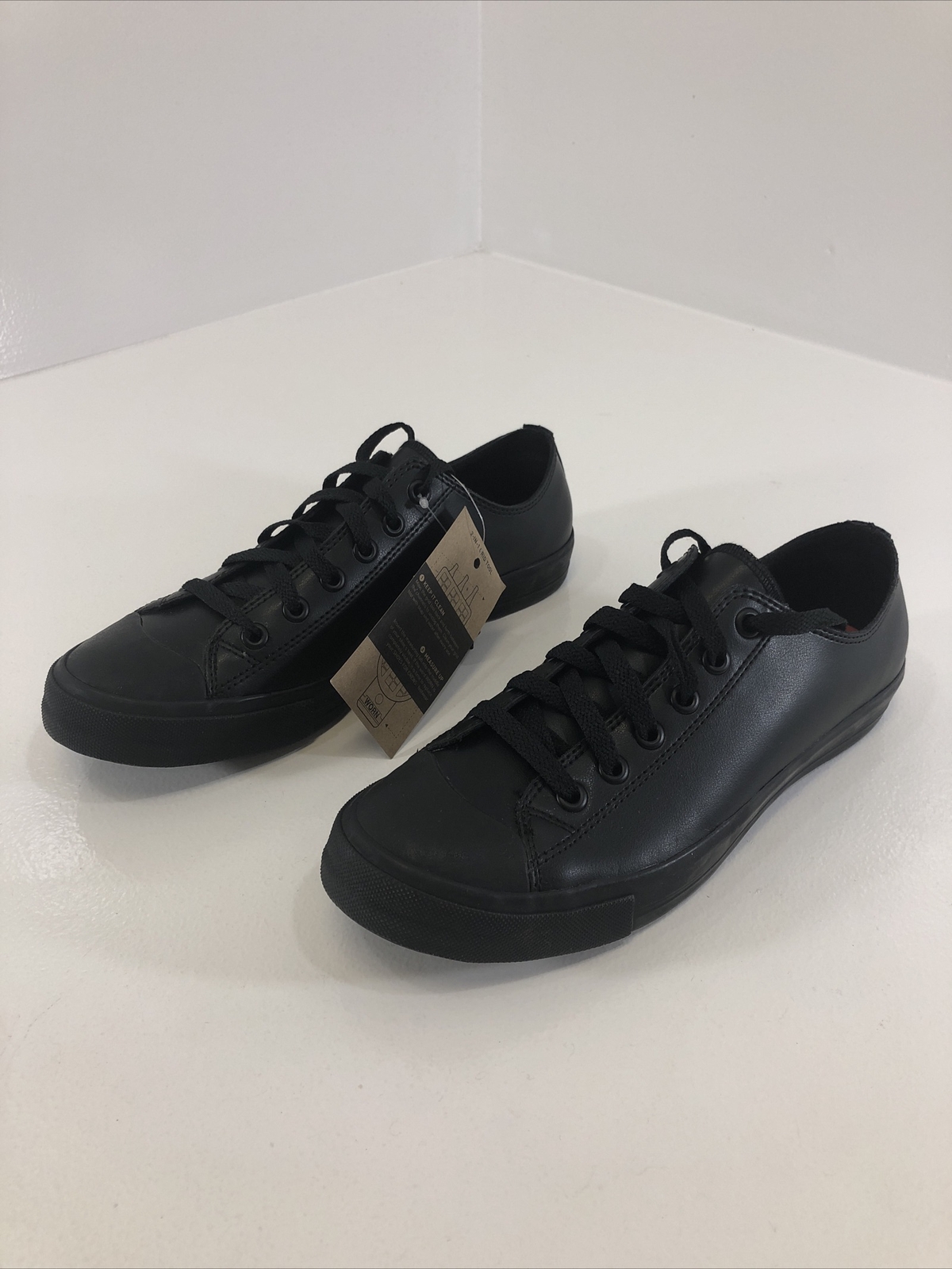 Shoes For Crews Womens Old School Low Rider IV Leather Shoe Size 9 Black New