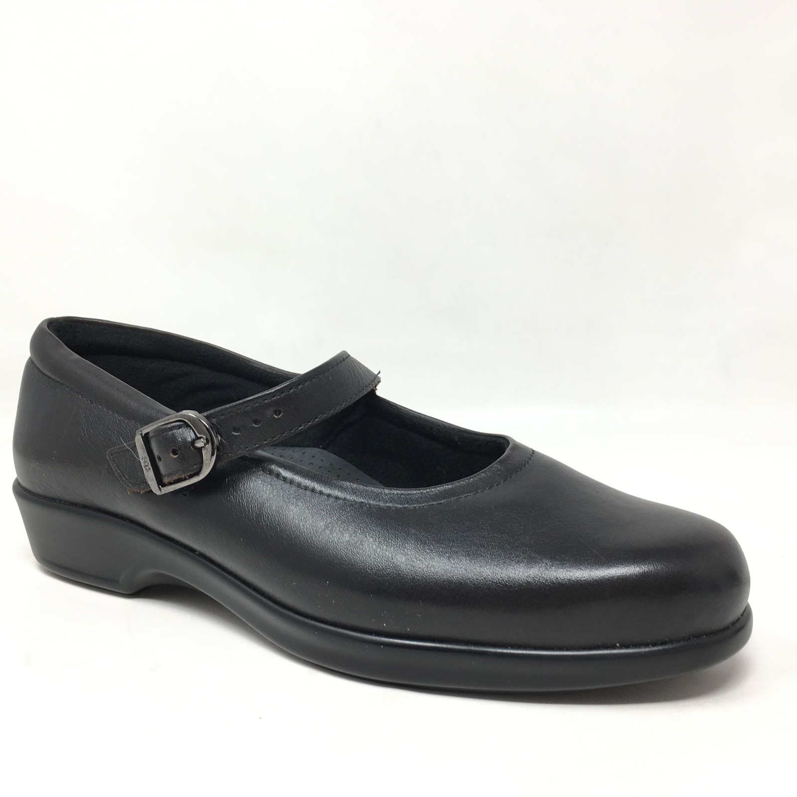 SAS Maria Mary Jane Loafers Shoes Womens Size 7.5 N Black Leather Orthotic