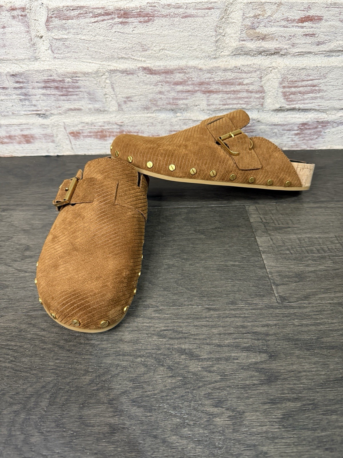Veronica Beard Fern Clog Brown suede hazelwoodnat Women’s Size 10 New