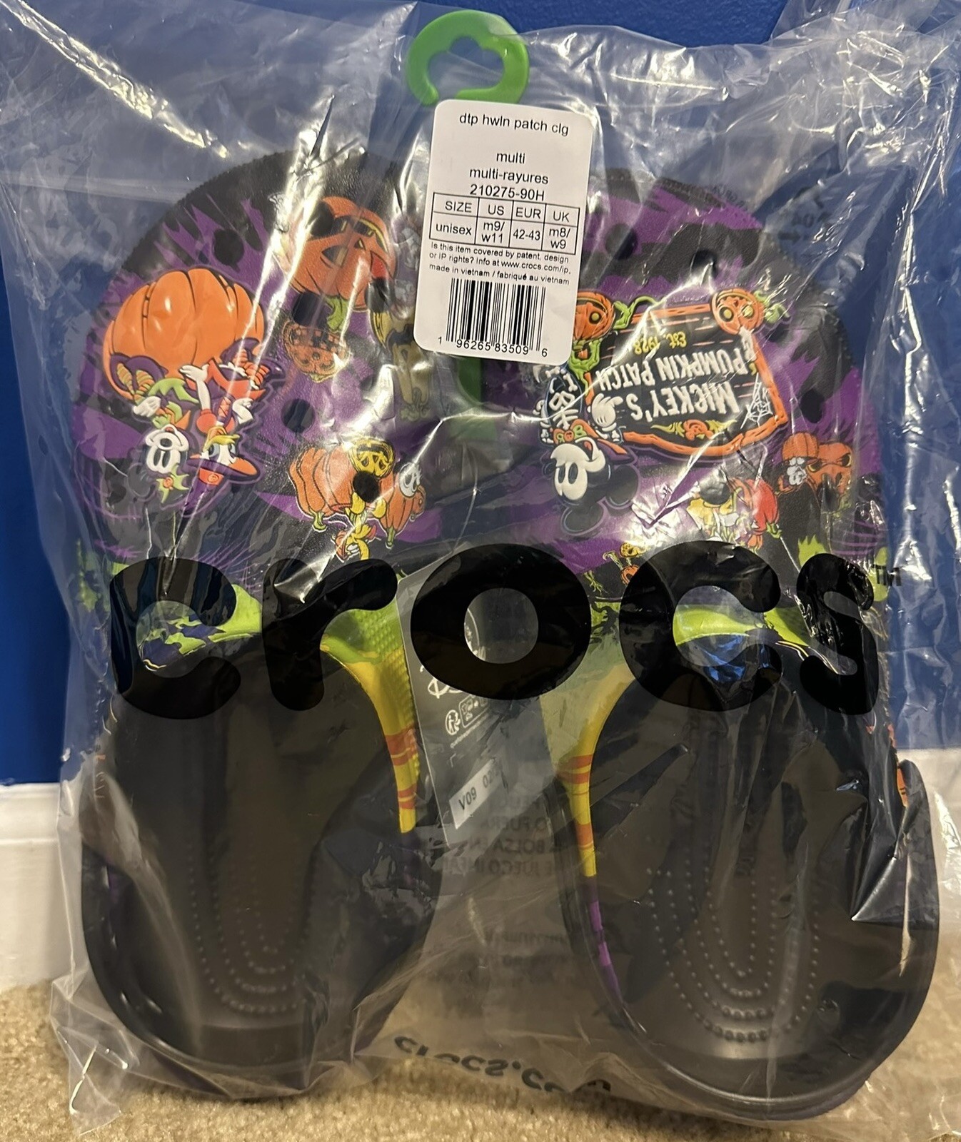 Disney Parks Halloween 2024 Mickey’s Pumpkin Patch Clogs Crocs Size M9 W11