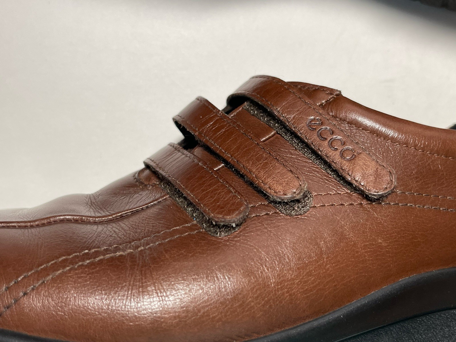 Ecco Casual Wedge Loafers Women EU 40/ 9-9.5 US Brown Leather Walking Shoes