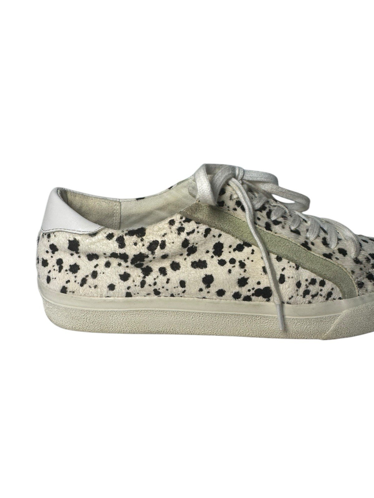 Madewell Sidewalk Sneakers 9 Woman’s Low Top Calf Hair Spotted Stripe Lace Up