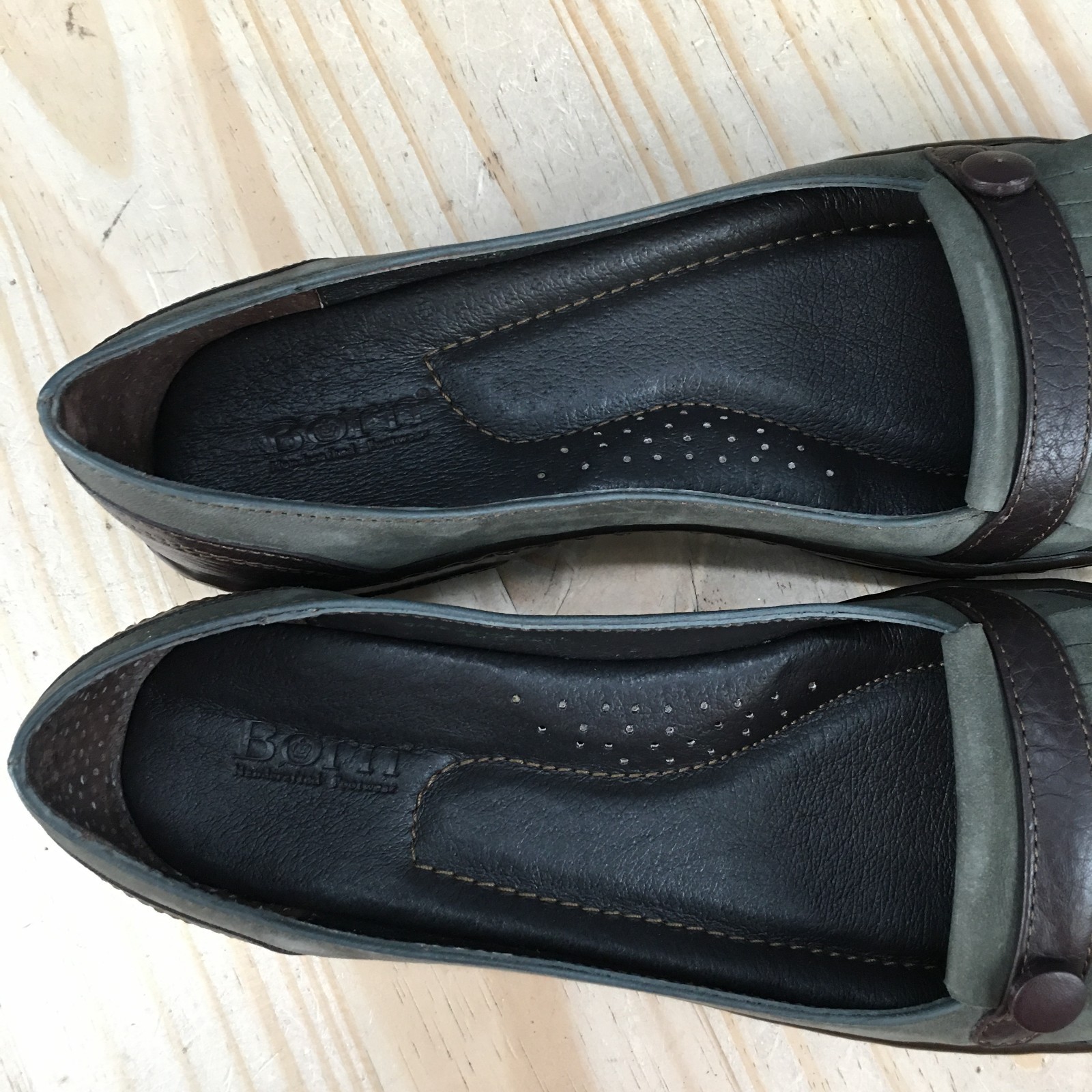 Børn Kiltie Fringe Loafer Shoes Womens 8 M Button Low Casual Leather Brown NEW