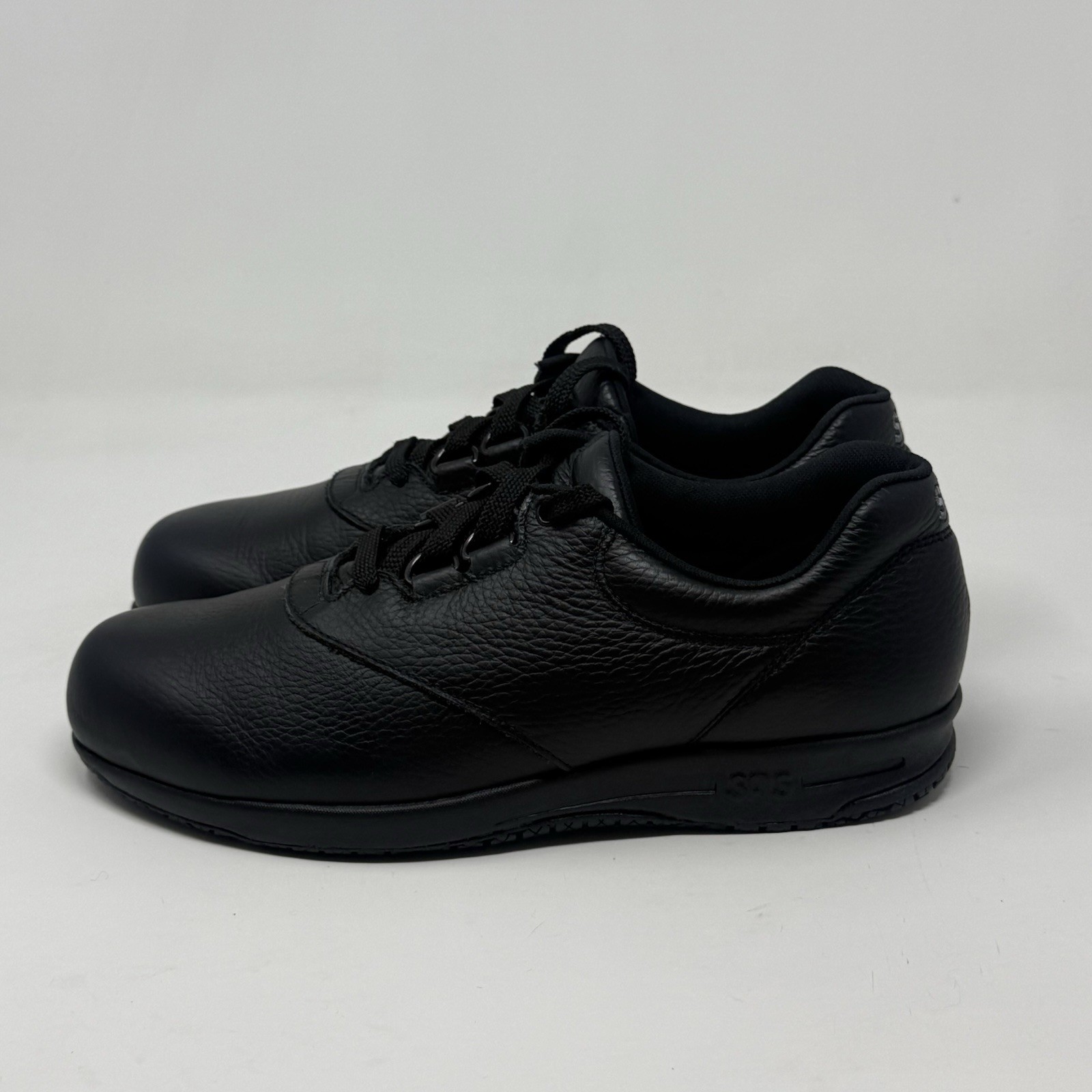 SAS Liberty Shoes Womens 9.5 M Black Leather Slip Resistant Comfort Work Sneaker