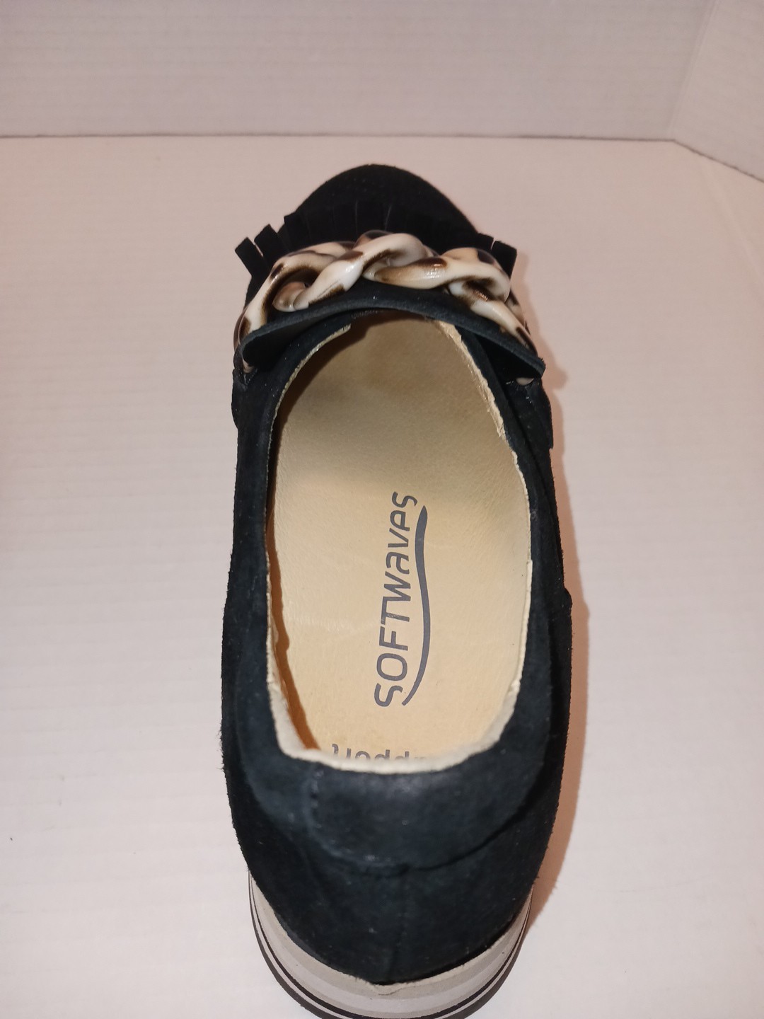 Softwaves Cadie 36 1/2 Women’s Sz 6 Shoes Black Arch Support Platform Sneakers