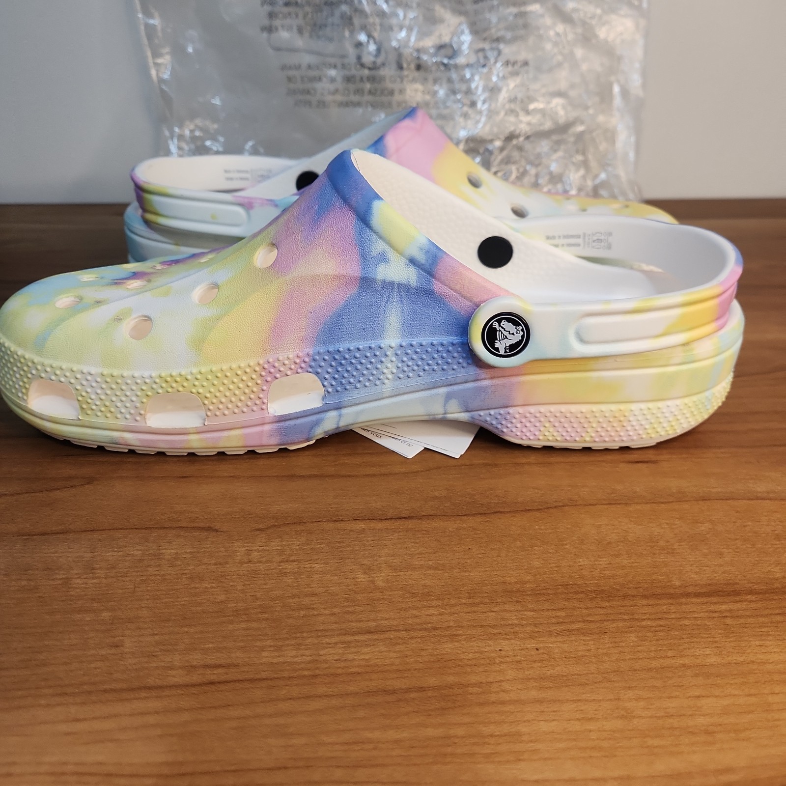 Crocs Baya Tie Dye Clogs Women’s 12 Men’s 10 Colorful Comfort Waterproof Shoes