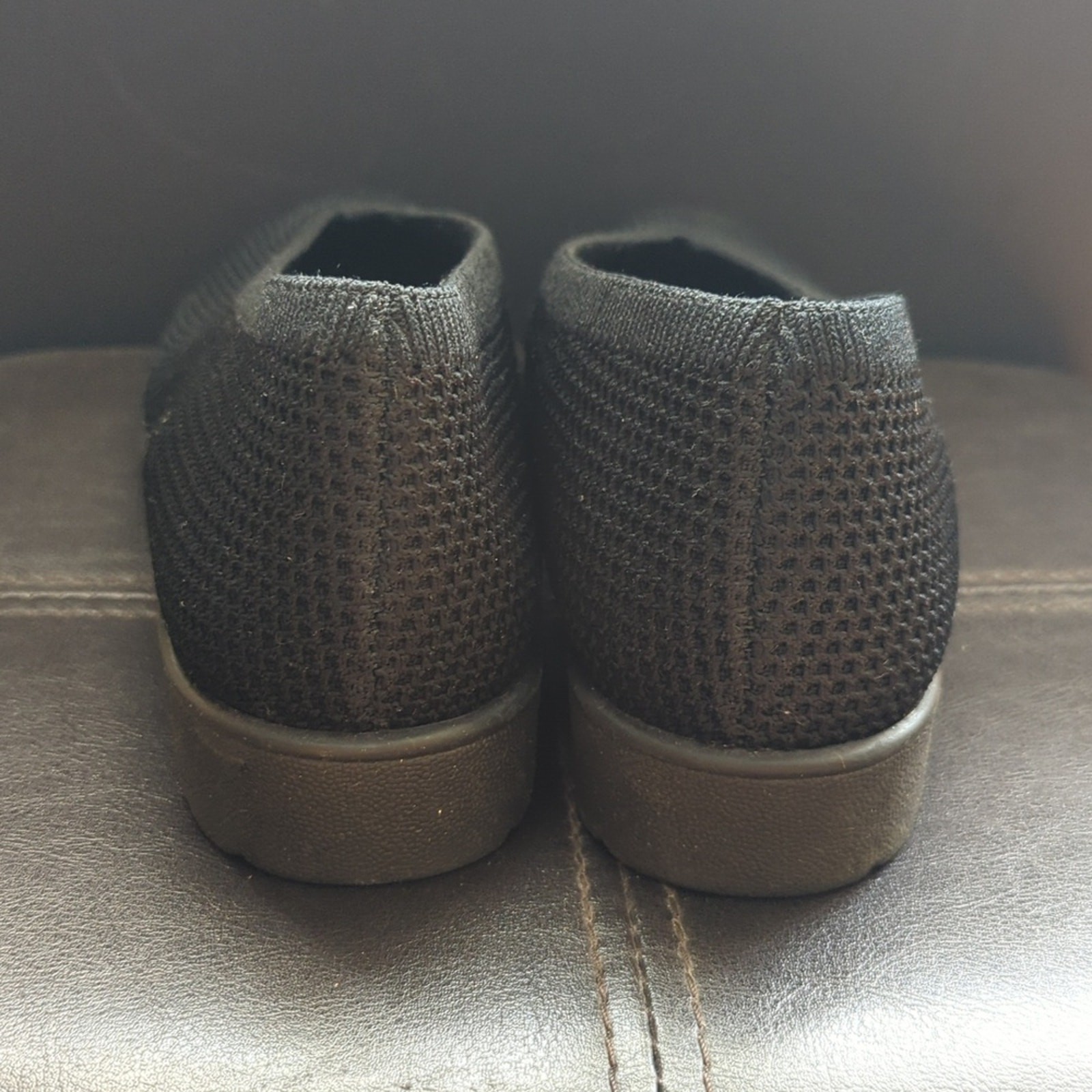 Eileen Fisher Black Heaven Slip On Stretch Knit Comfort Sneaker Size 10