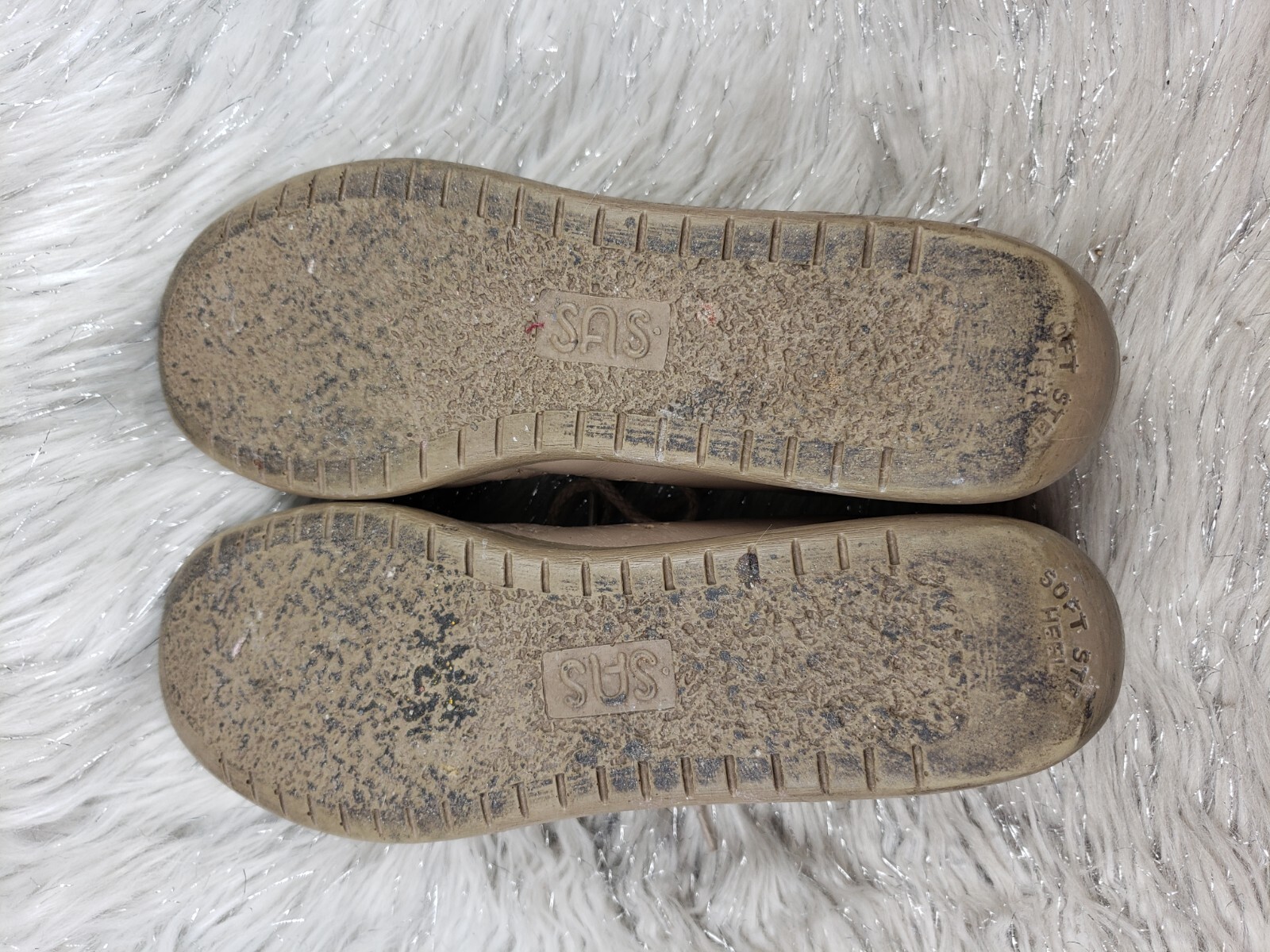 SAS Handsewn Beige Leather Moc Casual Comfort Shoes Size 7 S