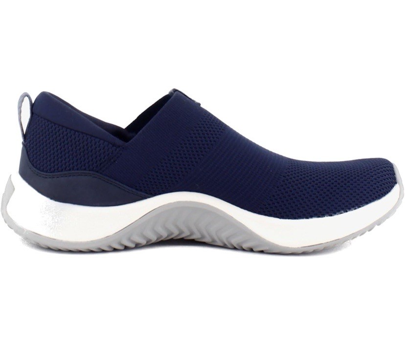 Ryka Encore Knit Sneakers Shoes ￼Womens comfort walking Slip-on Academy Blue 5 M