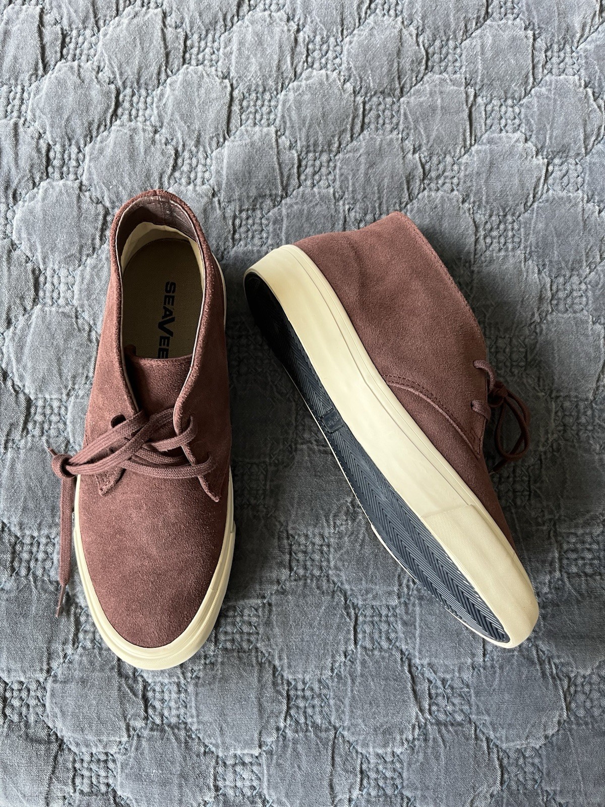 SeaVees womens 9.5 Maslon Desert Boot SNEAKERS Maroon Suede High Top NWOB