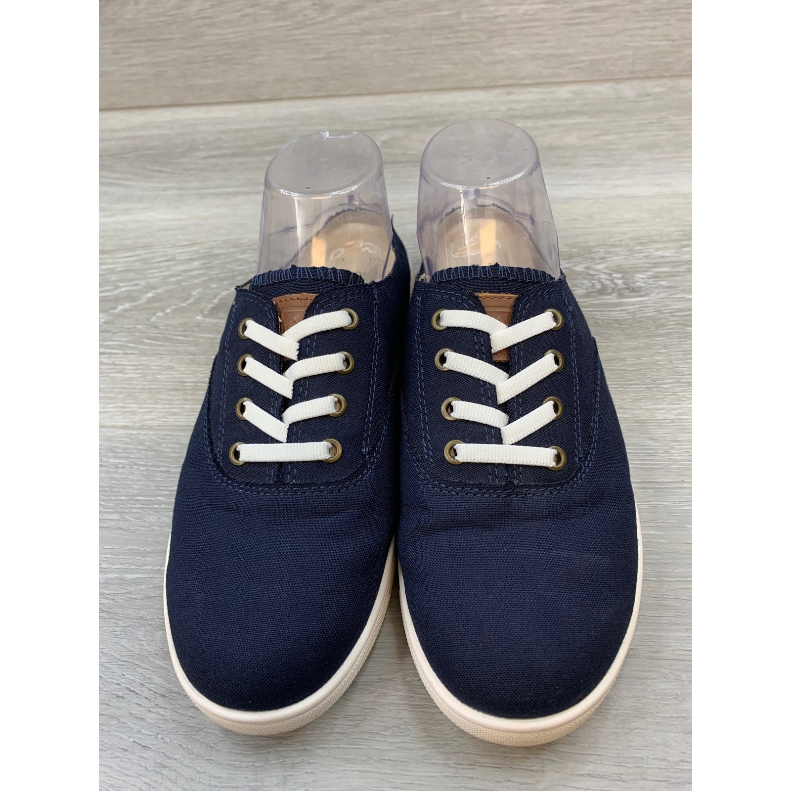 Spenco Siesta Women’s Sneakers Slide Blue Canvas Mule 8 Comfort Casual Shoes