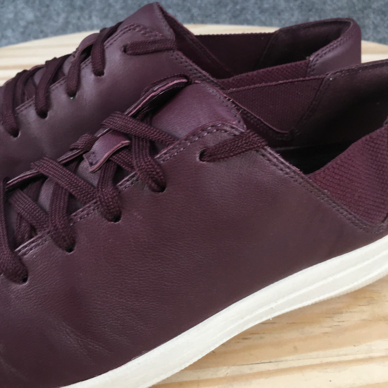 FitFlop Shoes Womens 8 F-Sporty Casual Lace Up Sneakers H55-398 Burgundy Leather