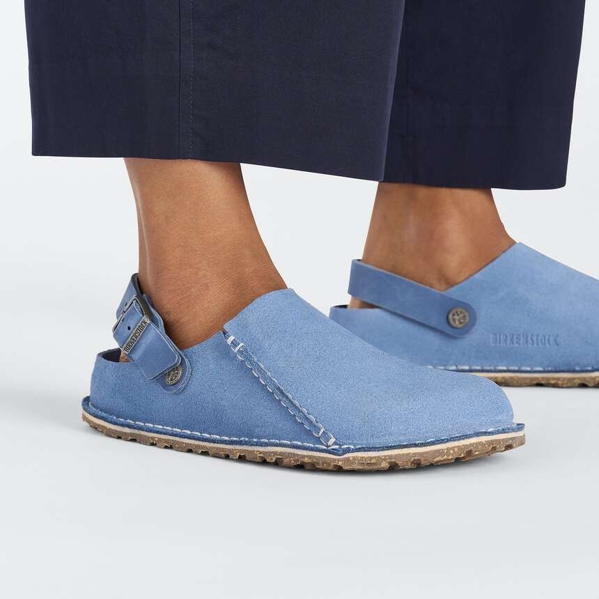 Birkenstock Lutry Premium Suede Elemental Blue EU38/ W 7-7.5 NWOB