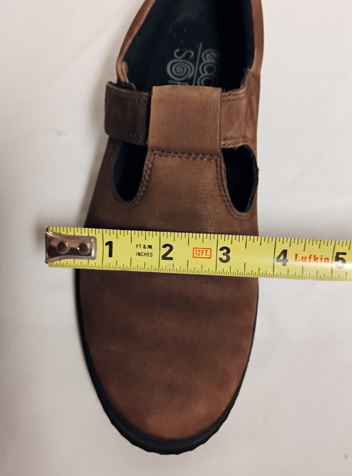 ECCO Soft Leather Mary Jane Comfort Shoes Brown EU 40 US 9 Women’s Hook Loop