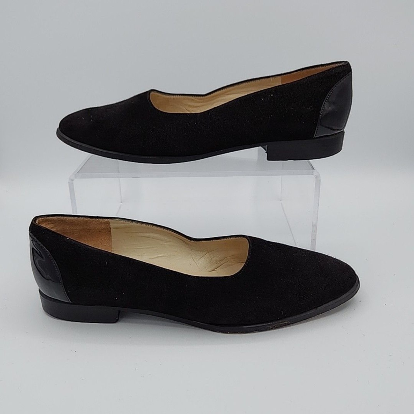 BALLY Black VINTAGE Block Heel Loafers Slip on Dress Shoes Women’s 5.5 E