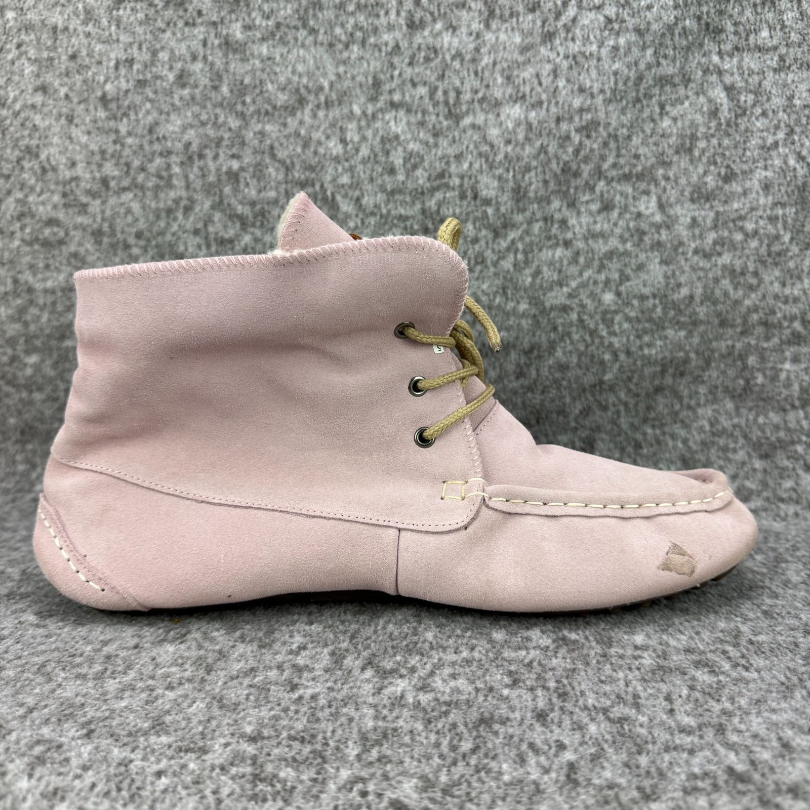 ✅Womens 11 Dije California Lace-Up Moccasin Faux Sherling Casual Comfort Slipper
