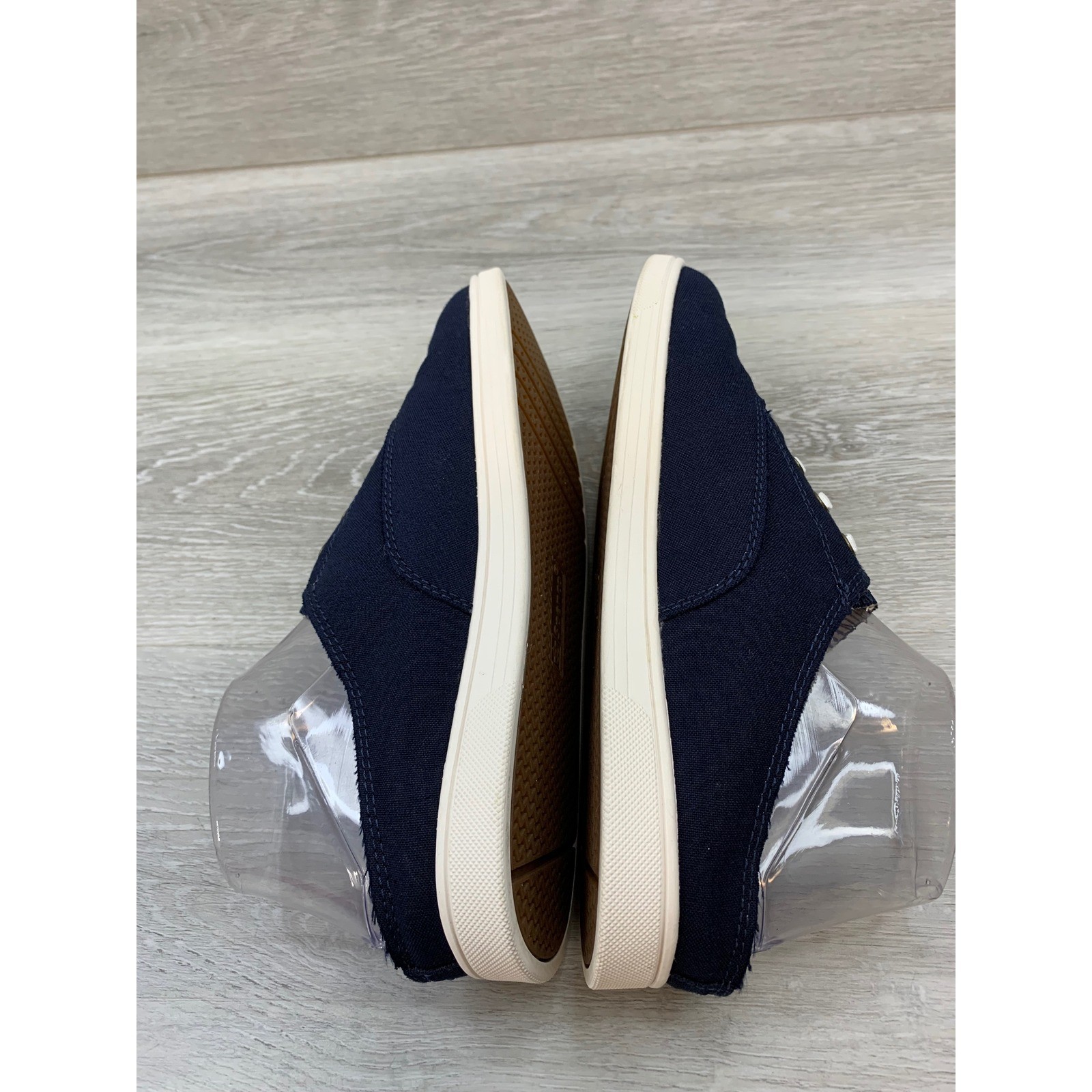 Spenco Siesta Women’s Sneakers Slide Blue Canvas Mule 8 Comfort Casual Shoes