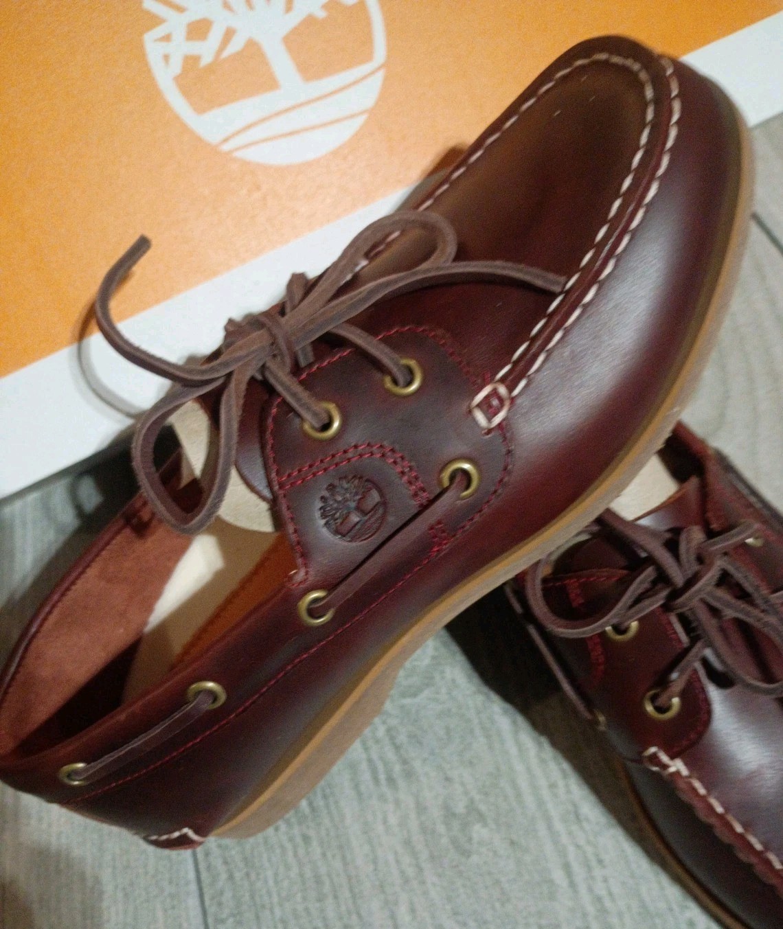 Women’s Timberland Premium Cedar Bay Boat Shoe Burgandy Sz 7.5 New In Box