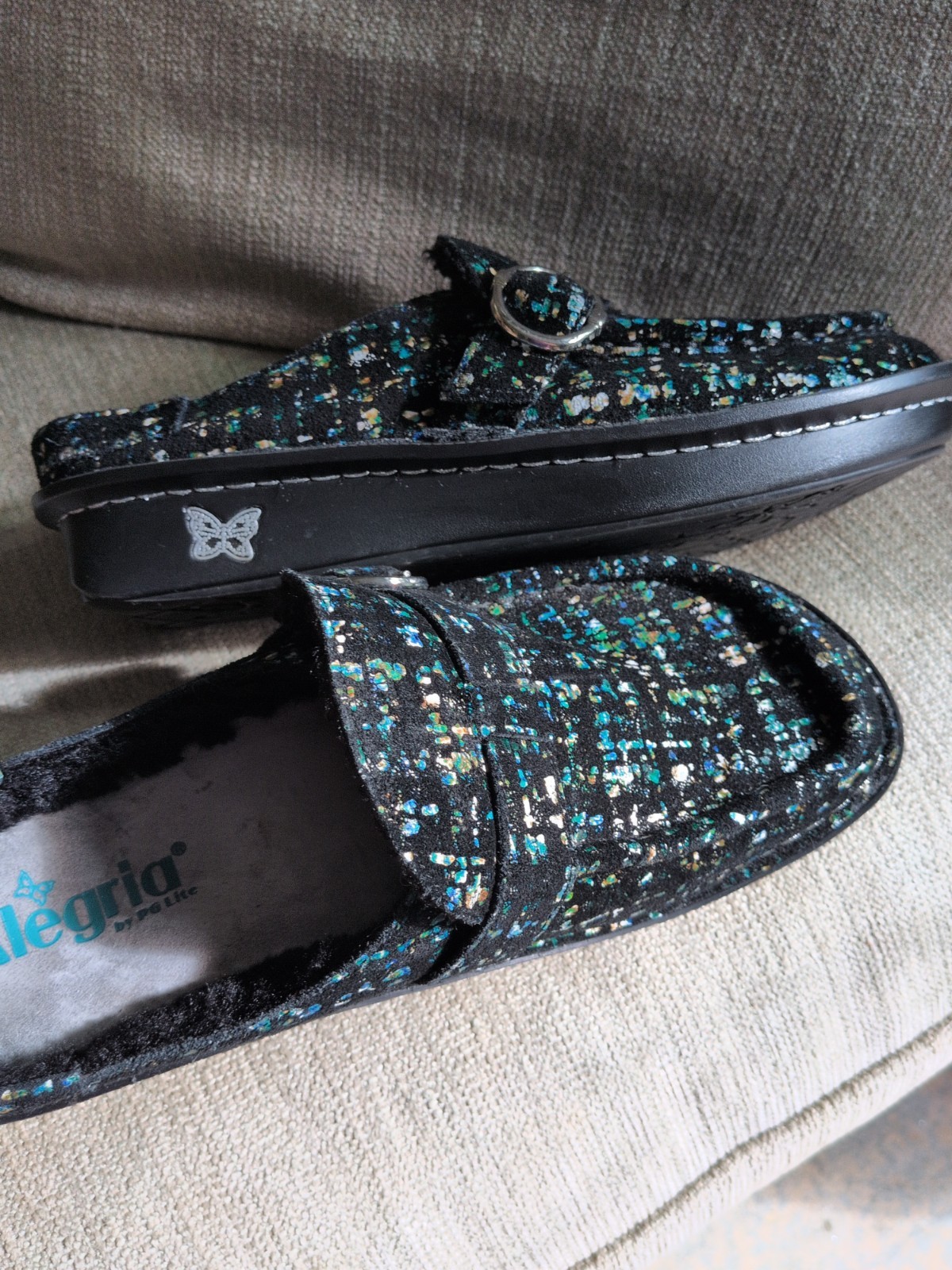 Alegria Brigid Women’s Posh Slip-On Geometric Pattern Mules Size 39 EU