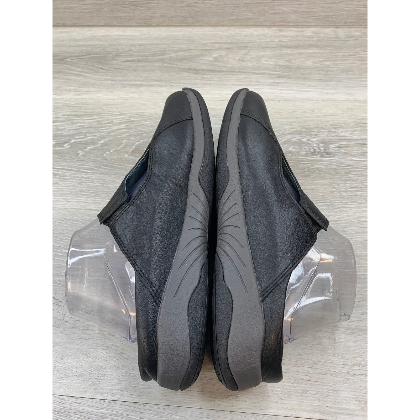 Propet Women’s Black Leather Comfort Mules Slip On Shoes 9 M Braided Strap