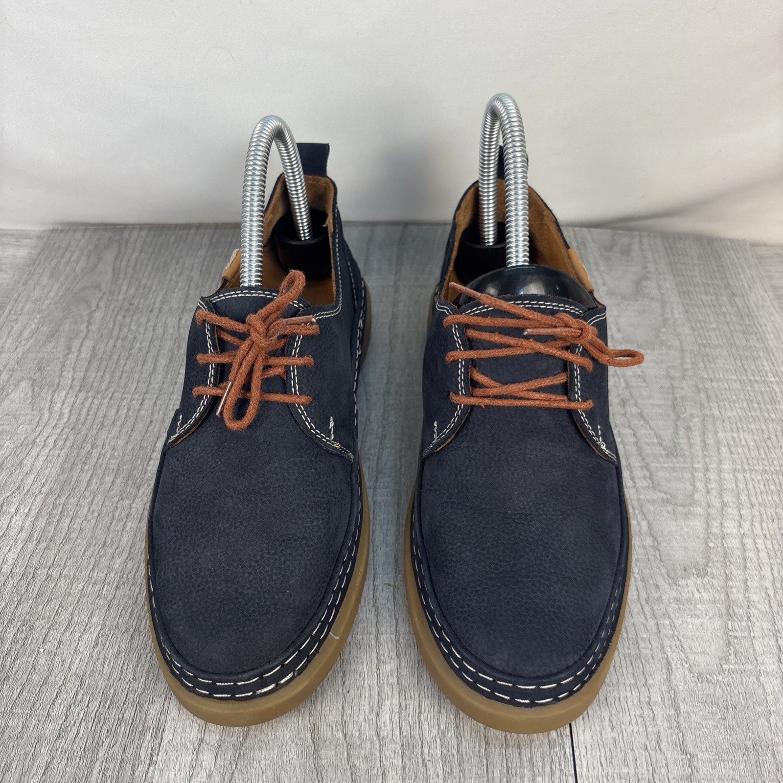 Sanata Navy Leather Lace Up Comfort Shoes Women’s 7
