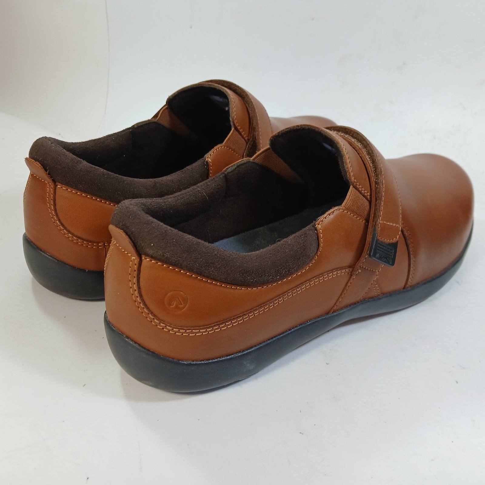 Anodyne No. 51 Casual Dress Women’s Size 11 XW Wide Cognac Leather Slip-On Dress