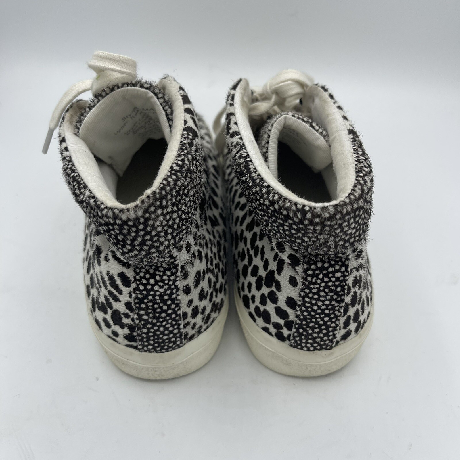 Madewell Women Shoes Sidewalk High-Top Spotted Genuine Calf Hair Sneaker Size 7