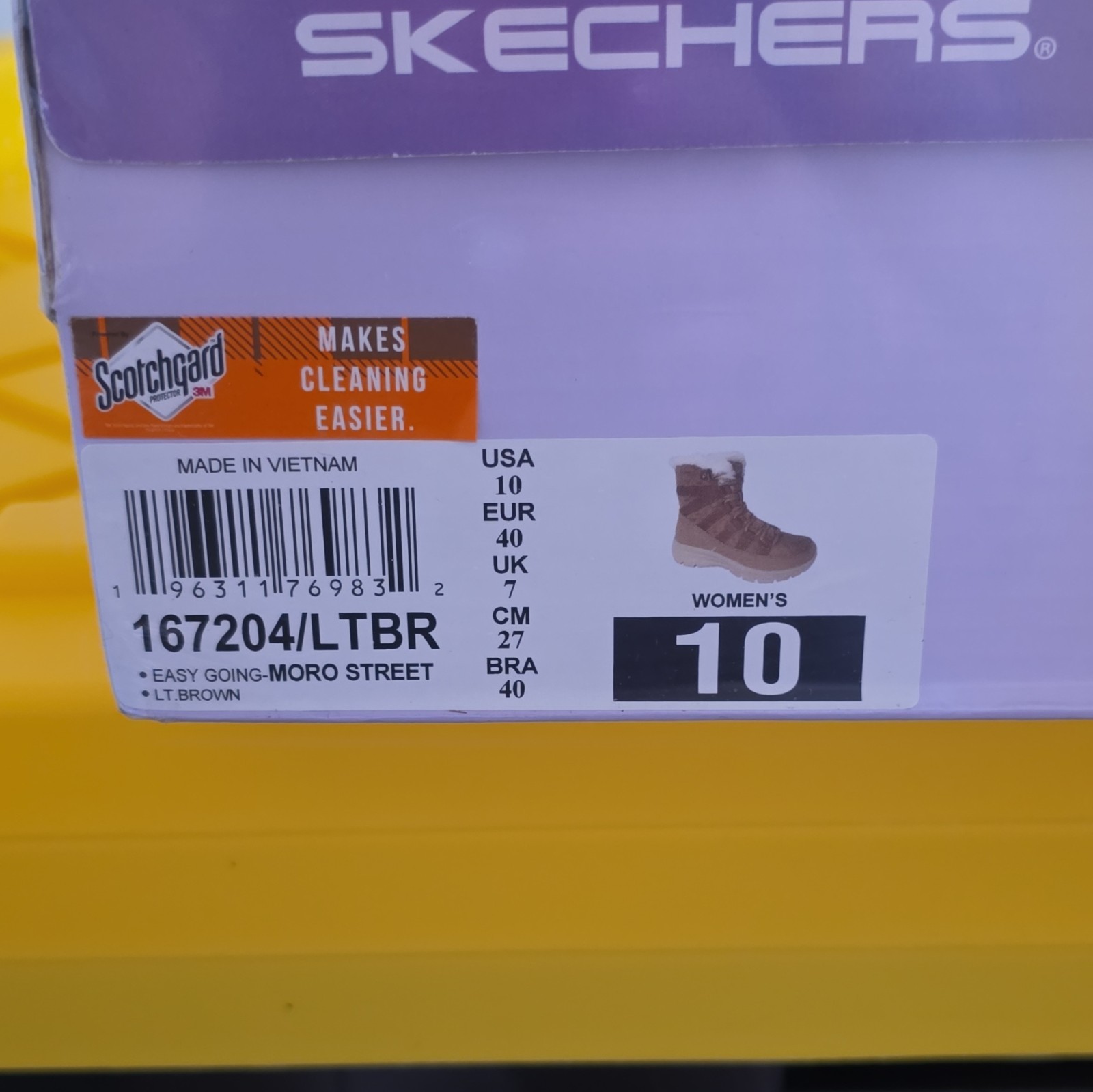 SKECHERS Easy Going-Moro Street Leather Memory Foam Brown Boot US 10 167204