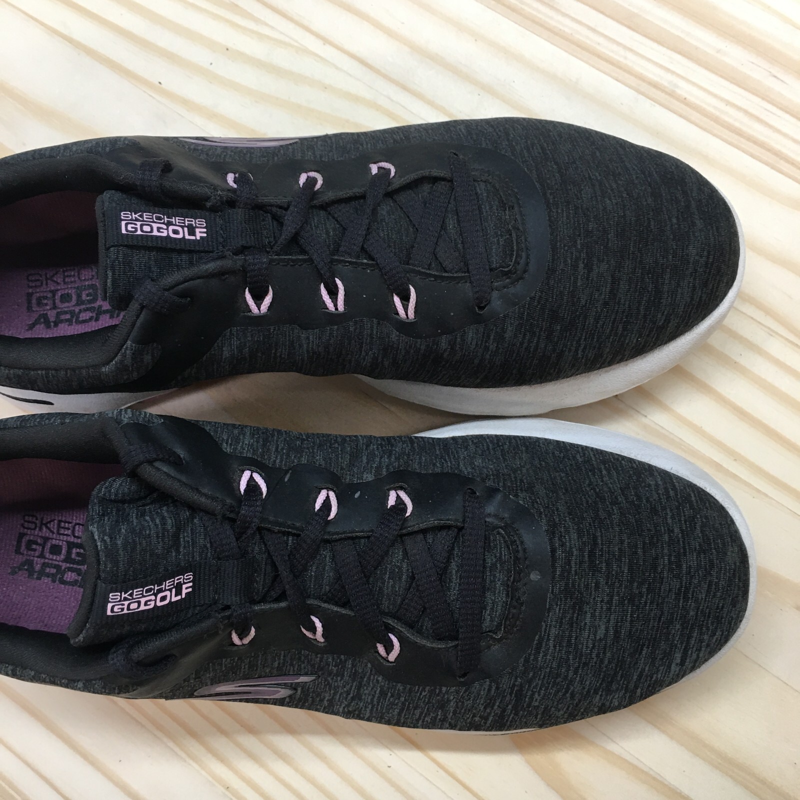 Skechers Shoes Womens 8 Go Golf Walk 5 Sneakers 123034 Gray Fabric Lace Up