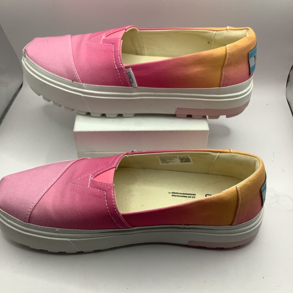 Women’s TOMS Slip On Sneakers, Size 7.5, Pink Ombre