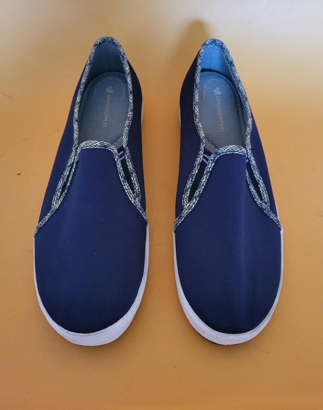 Navy Grasshoppers w/ Navy & White Trim, Women’s 7.5M w/ Purefit Comfort Cushion