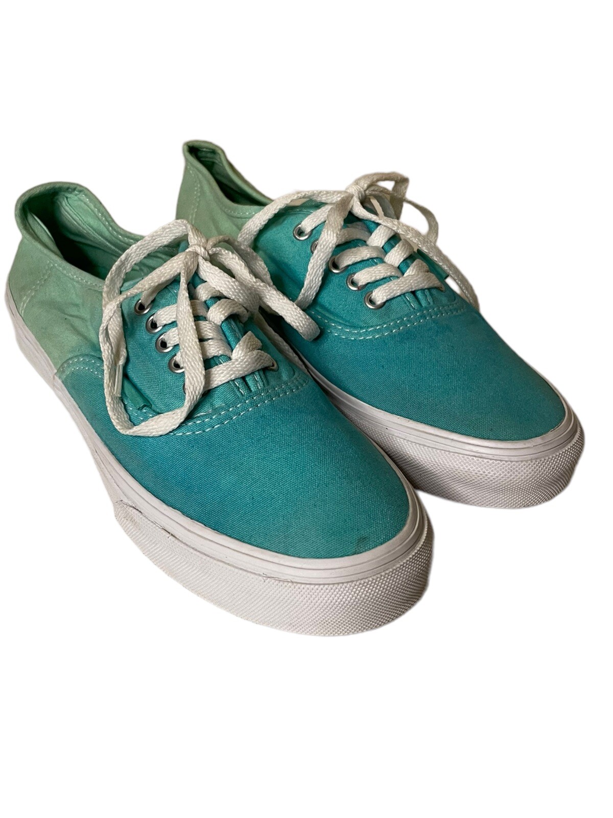 Vans Authentic Blue-Green Teal Ombre Unisex Skater Sneakers – sz. M 6.5 / W 8