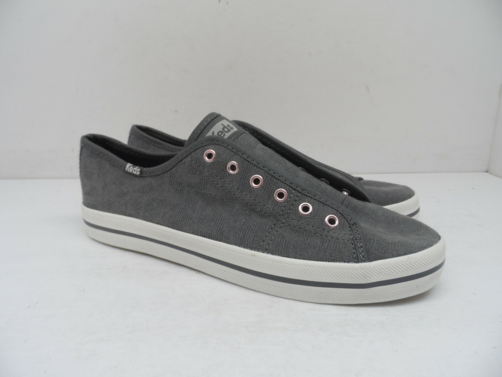 Keds Women’s Kickstart Geo Jersey Casual Shoe Gray Size 6.5M
