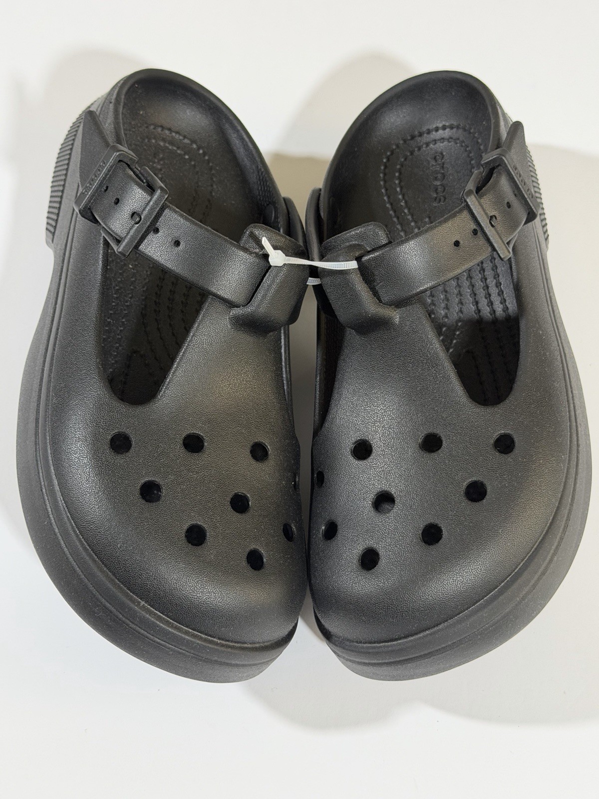 🐊 Crocs Classic Mary Jane Clog Black Womens 7 Adjustable Buckle New W/out Tags