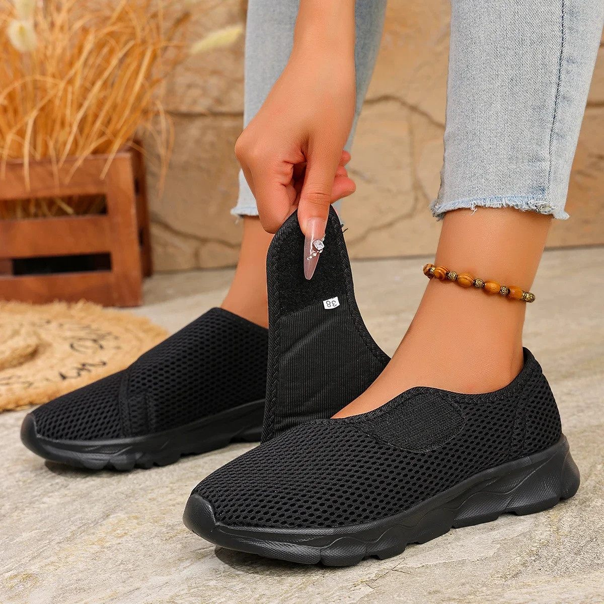 Orthopedic Walking Shoes Wide Fit Diabetic Comfortable Adjustable Casual