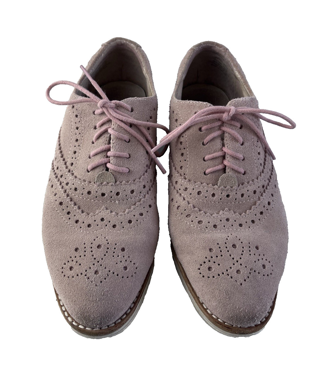 Frankie 4 Pink Suede Leather Lace Up Brogue Shoes Women’s Size 6