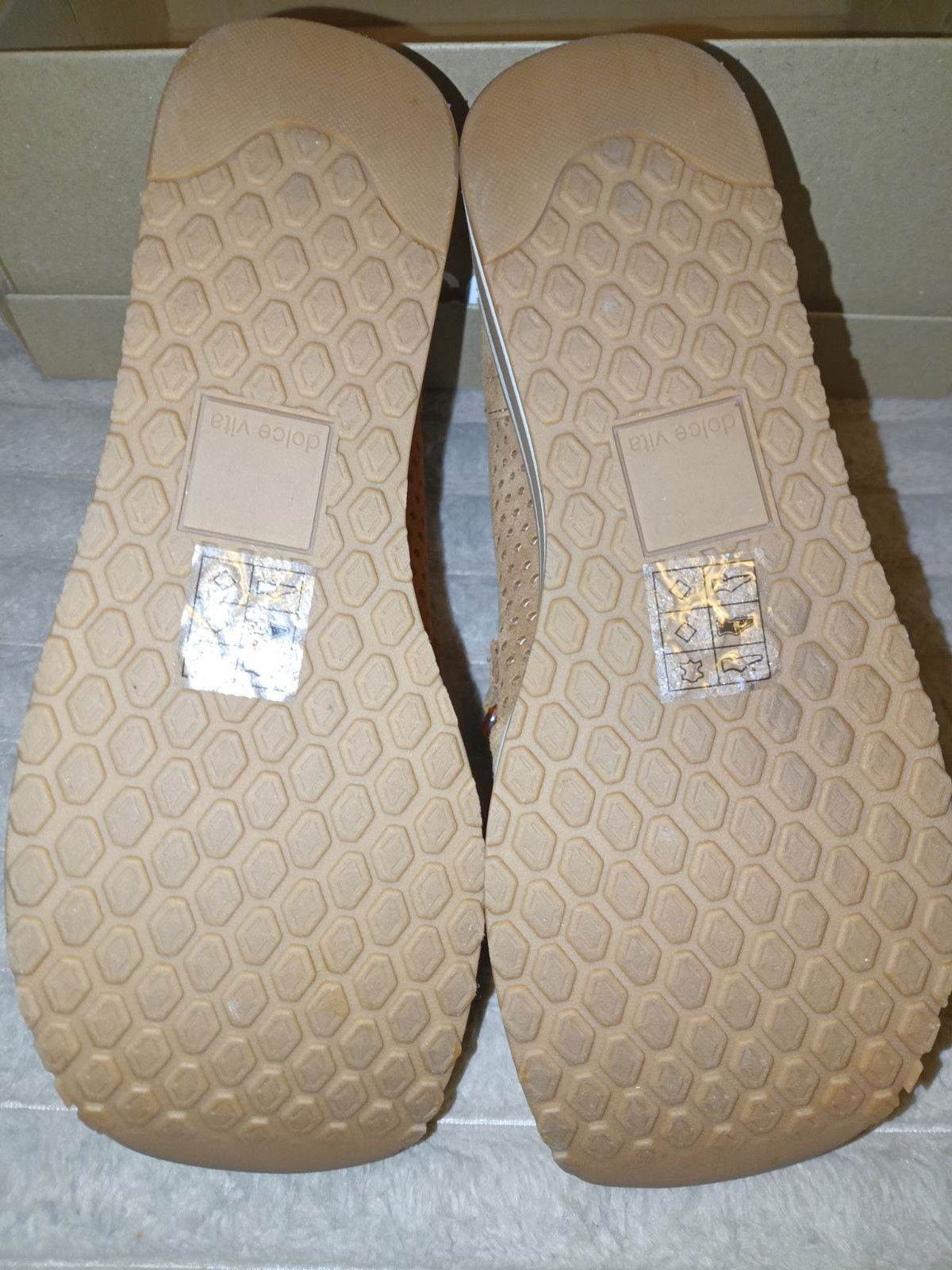 Dolce Vita Jhenee Perf Pecan Suede Platform Loafer Sneaker Shoes Womens Size 7.5
