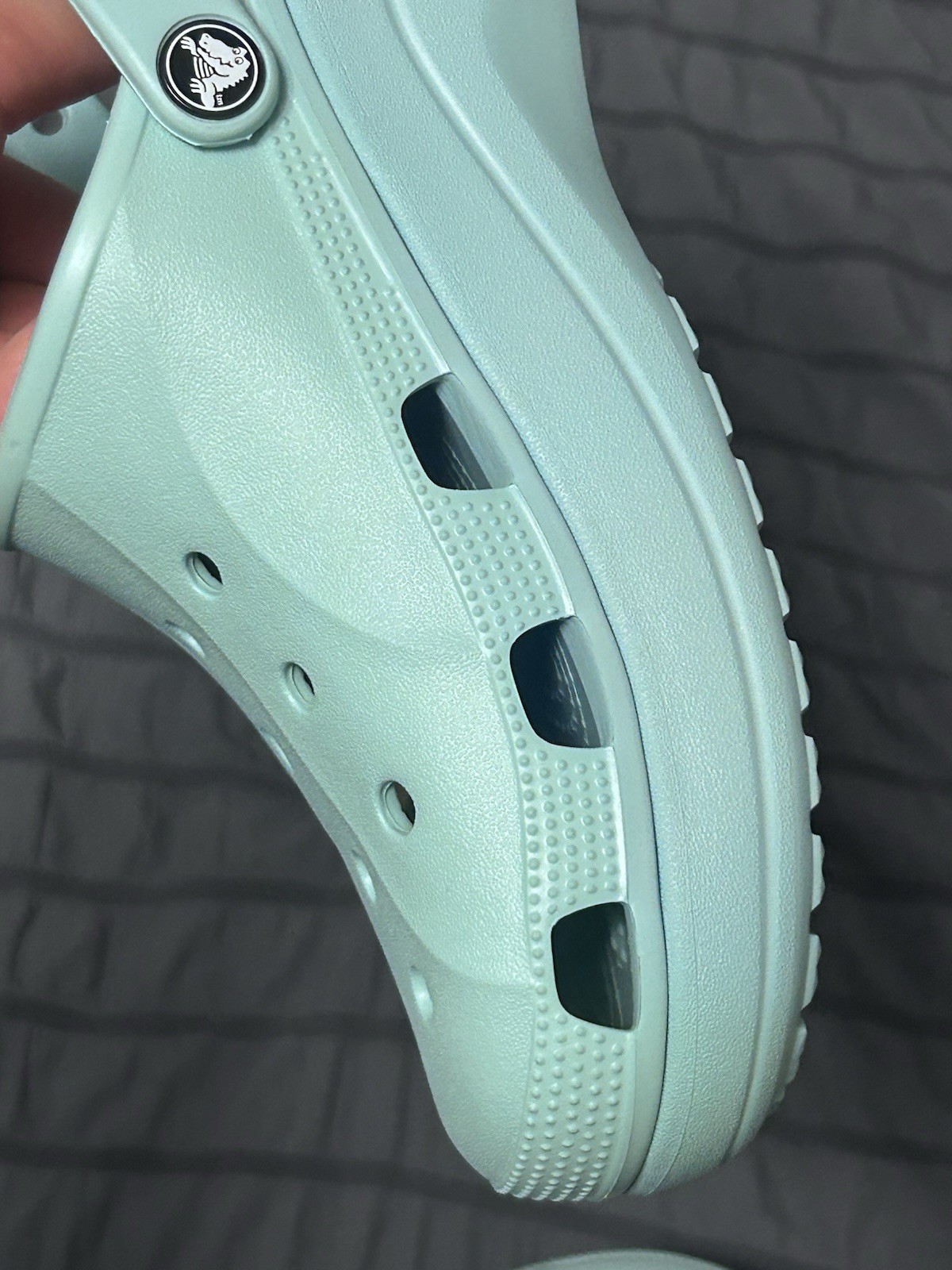 Crocs Baya Platform Clogs Seafoam Womens Sz 9 Beach Walking Park Pool Snap Back