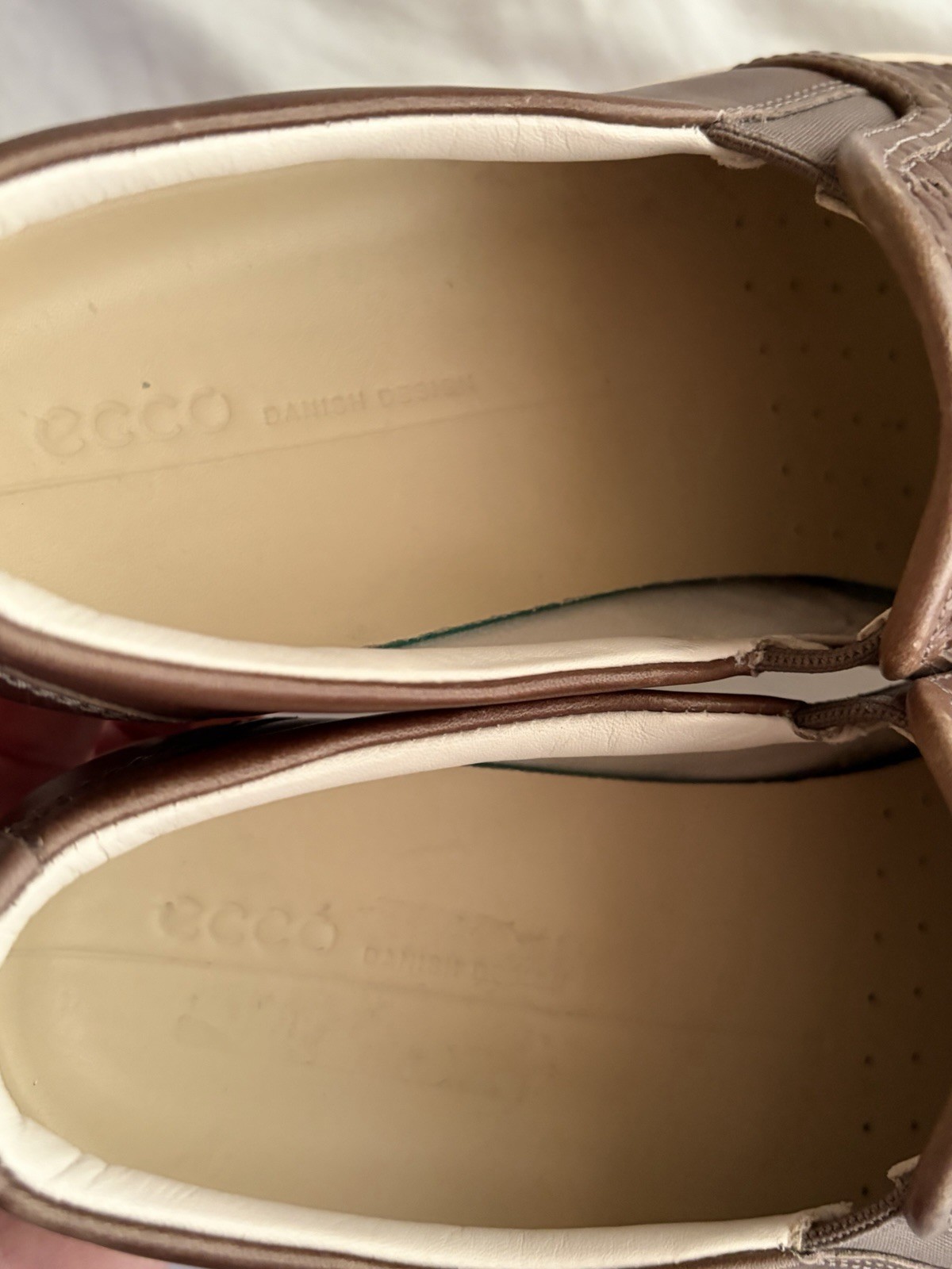 ECCO Soft 7 Woven Womens Leather Slip On Loafers, Size US 8-8.5, EU 39 Brown